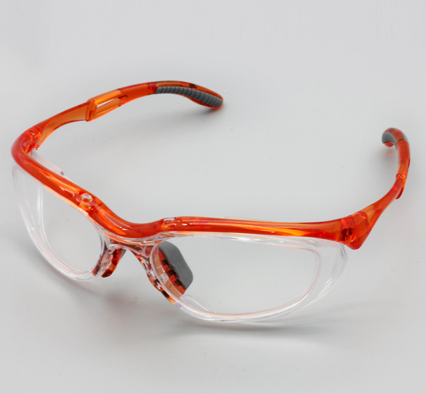 EYESafety Sports Safety Glasses with Power Glossy Orange Eyewear