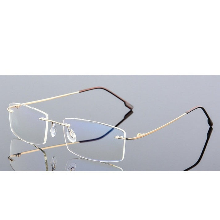 Rimless Frames Frameless Specs Blue Light Glasses For Men and Women Ey ...