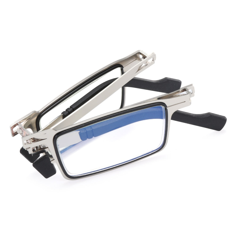 Foldable Reading Glasses with Case Blocking Blue light Eyeglasses
