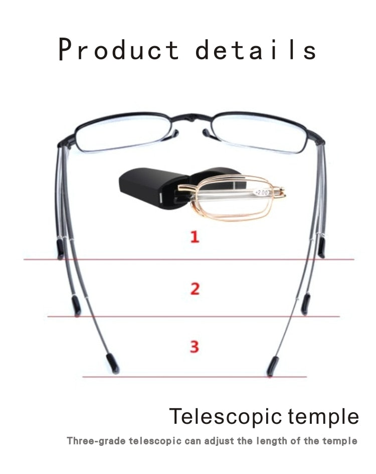 Portable Foldable Reading Glasses with Case
