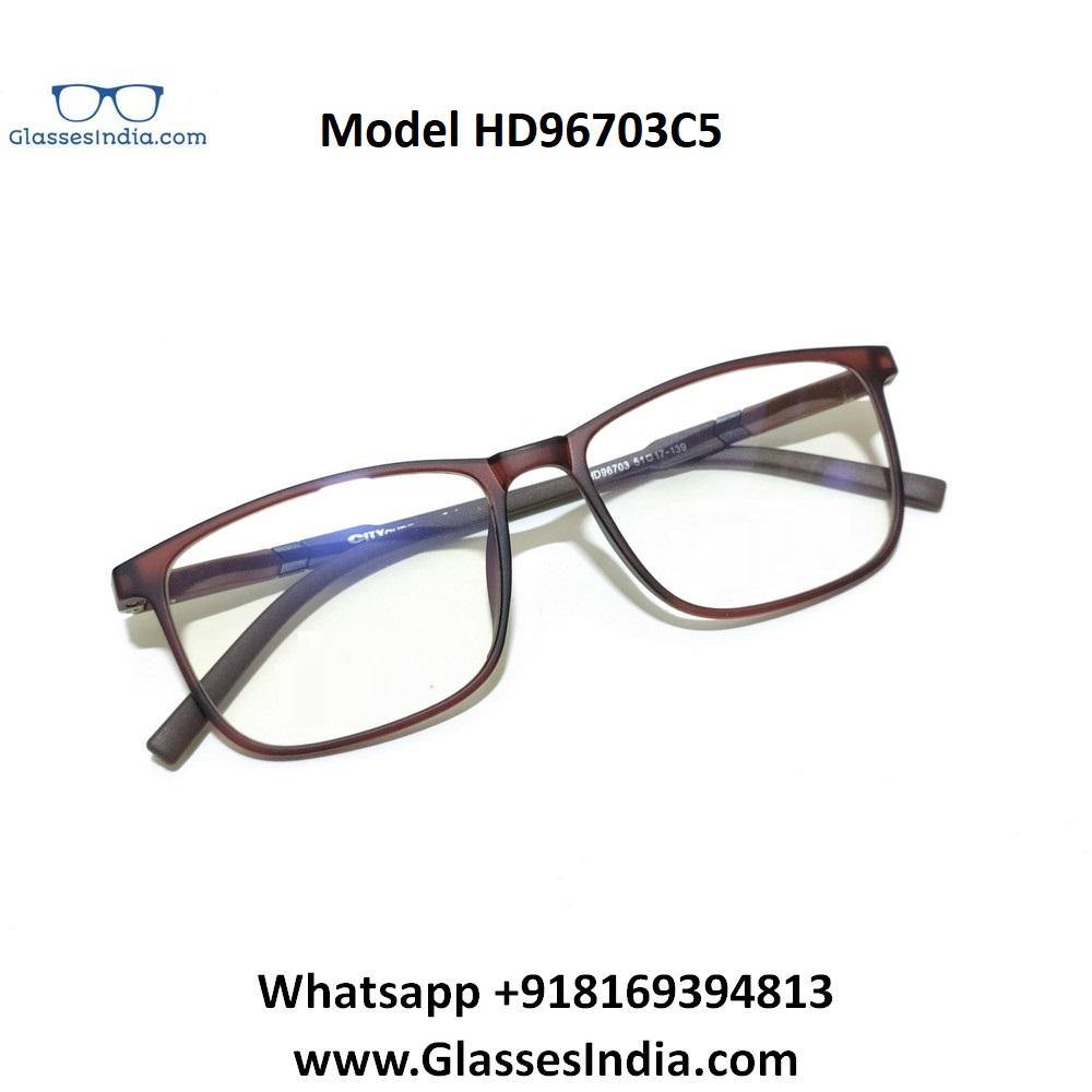 Buy Ultra Thin LightWeight Spectacle Frame Glasses for Men Women HD96703C5 - Glasses India Online in India