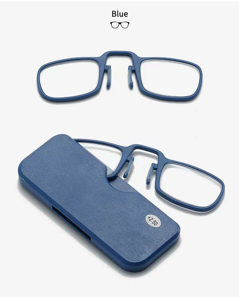 Portable Nose Clip Thin Foldable Reading Glasses for Men and Women