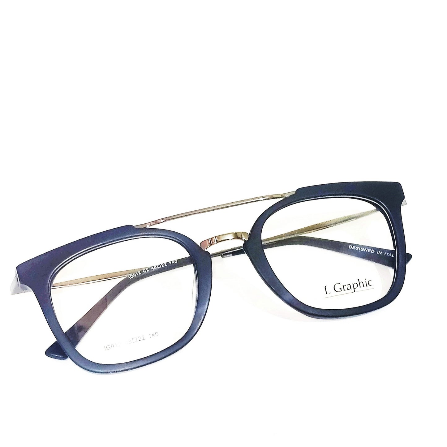 Premium Acetate Frame Black Full Frame Glasses Spectacle Frames for Men and Women IG012
