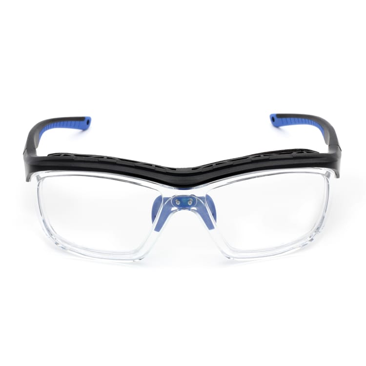 EYESafety Prescription Safety Glasses Black Blue Clear Eyewear