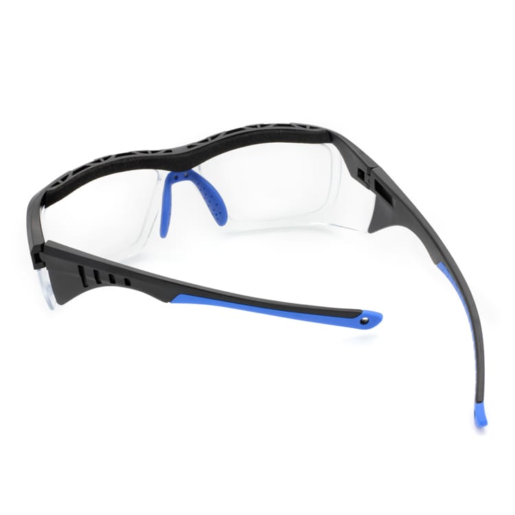 EYESafety Prescription Safety Glasses Black Blue Clear Eyewear