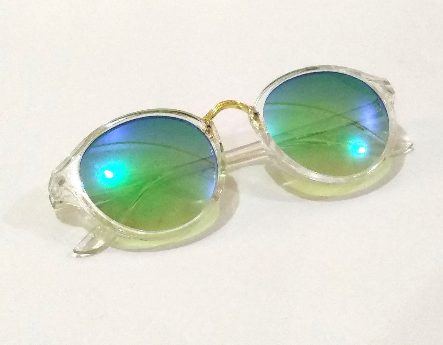 Green Round Mirror Sunglasses for Men Women SW0020