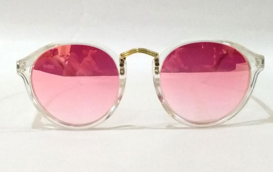 Pink Round Mirror Sunglasses for Men Women SW0021