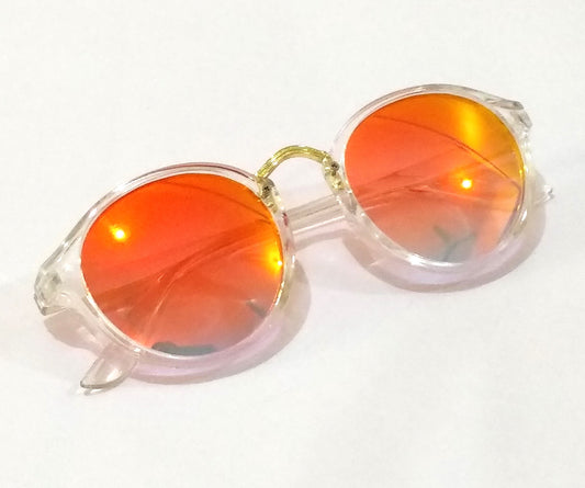 Red Round Mirror Sunglasses for Men Women SW0019