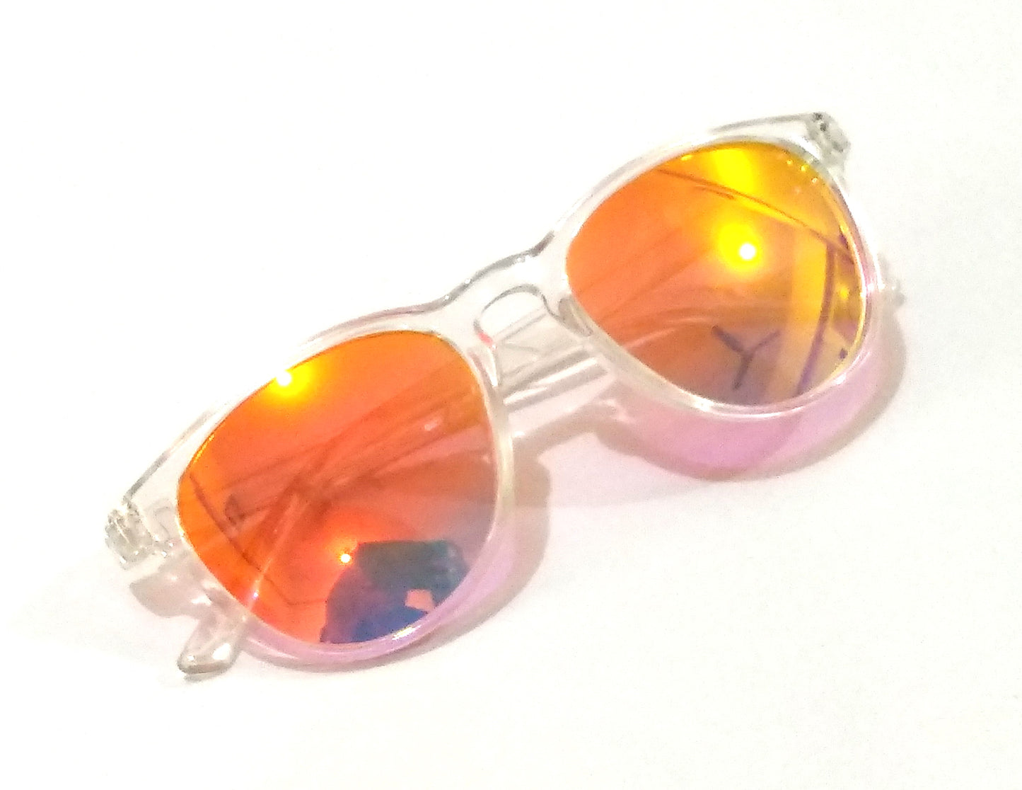 Retro Round Orange Mirror Sunglasses for Men Women SW0022