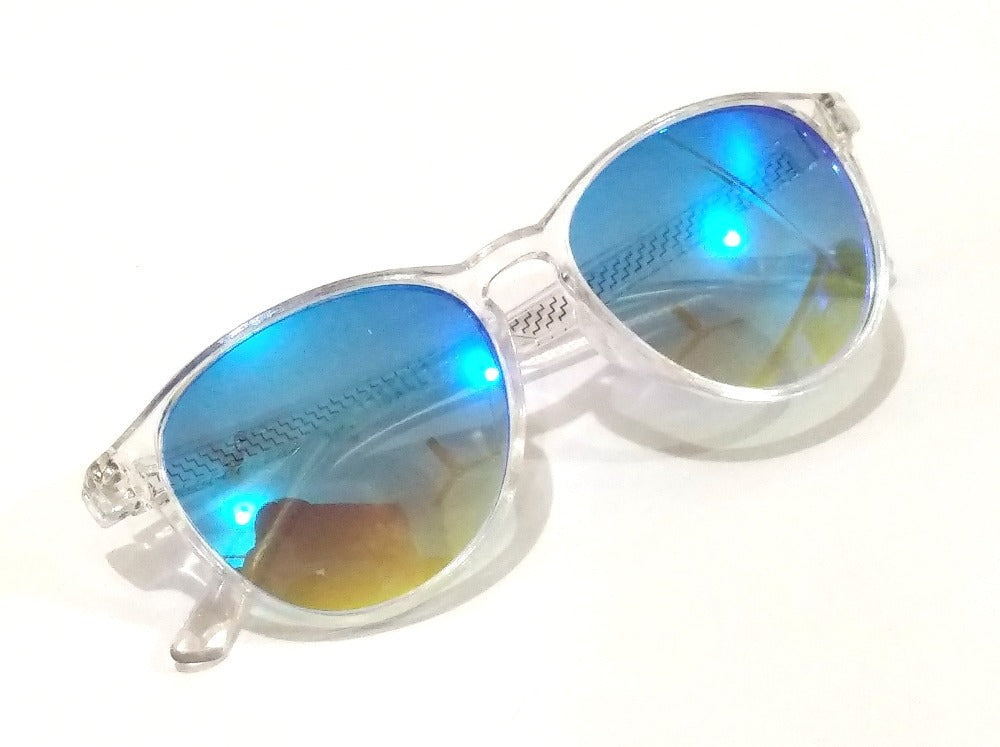 Green Retro Round Mirror Sunglasses for Men Women SW0023