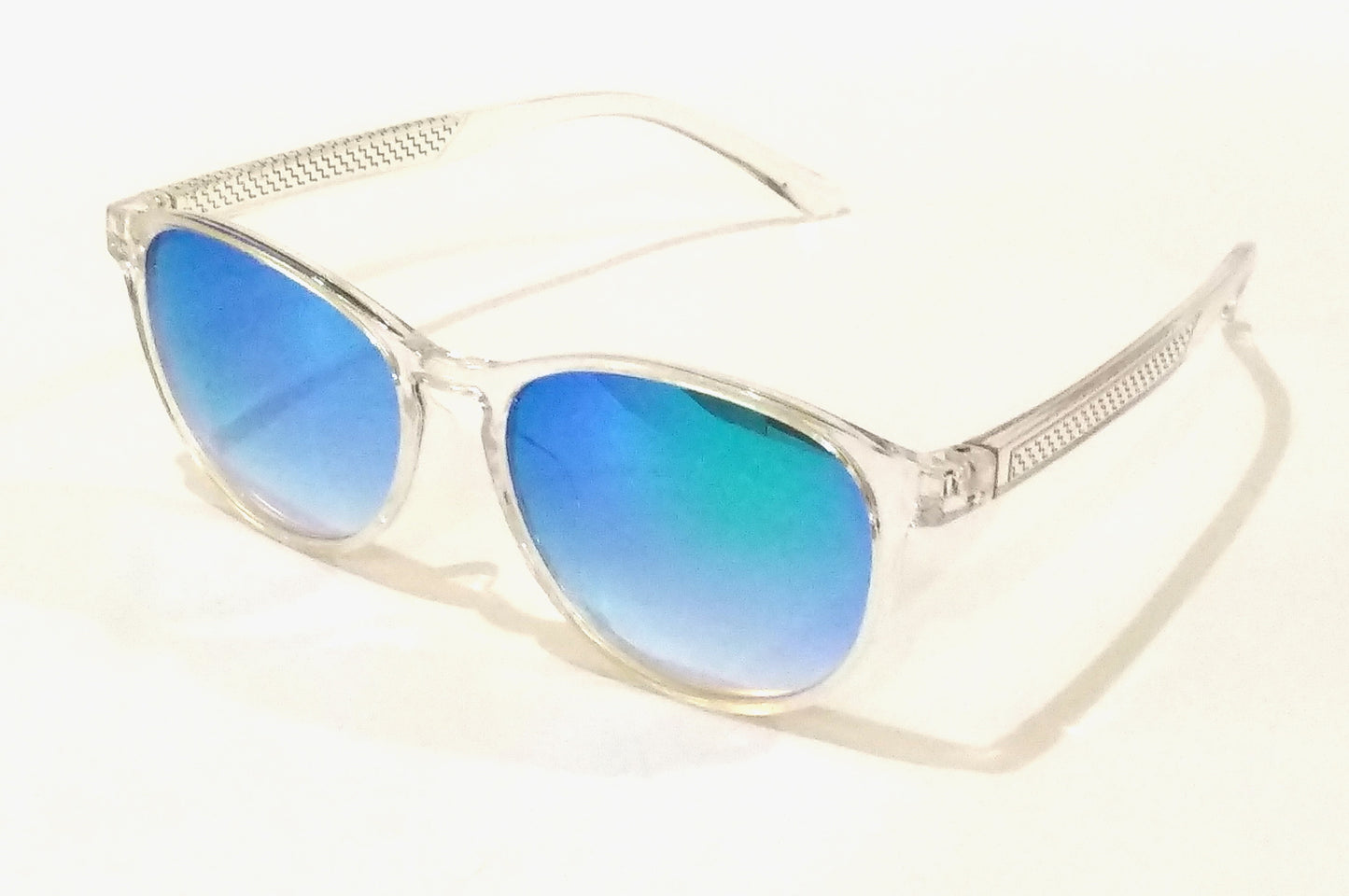 Retro Round Blue Mirror Sunglasses for Men Women SW0024