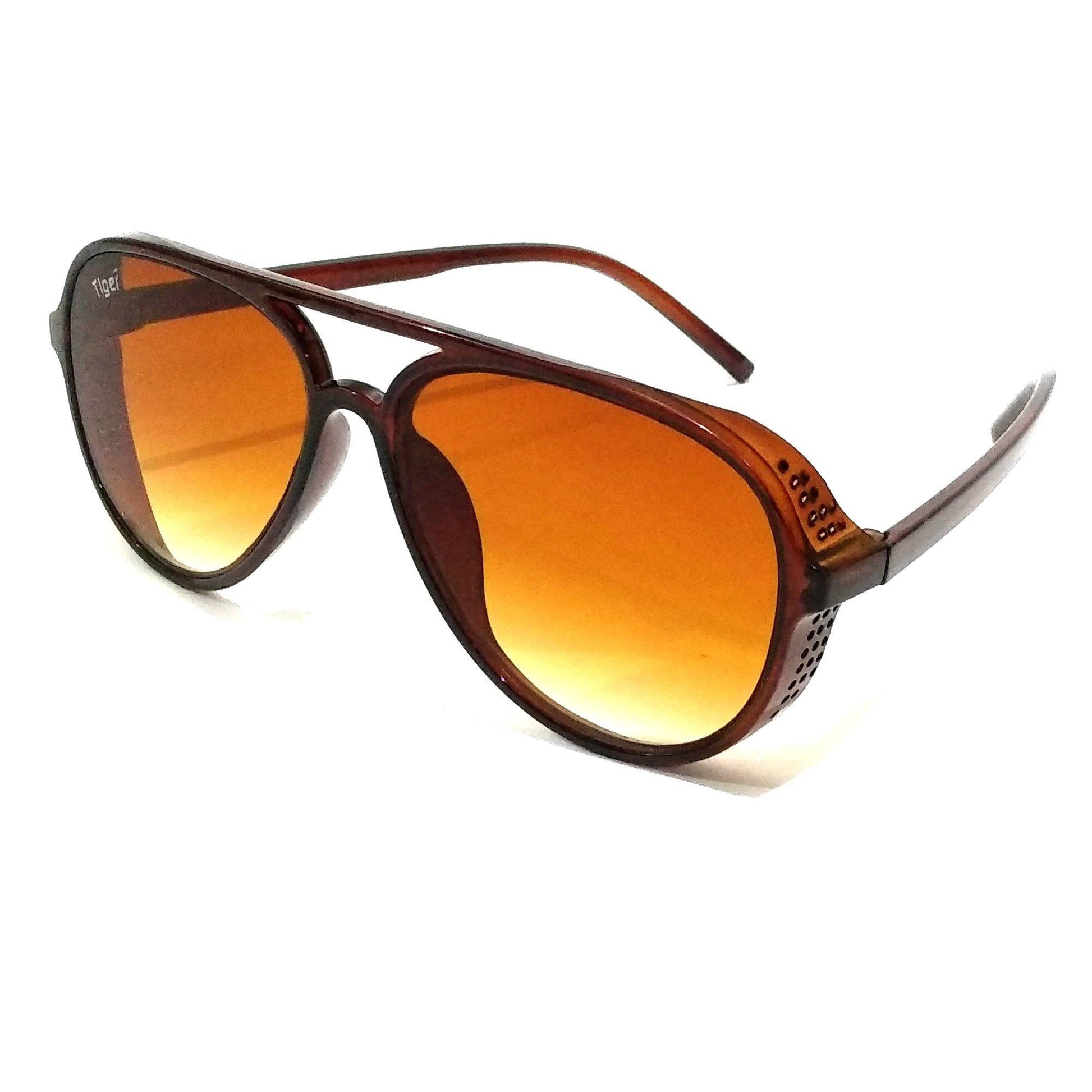 Buy Brown Steampunk Aviator Sunglasses for Men - Glasses India Online in India