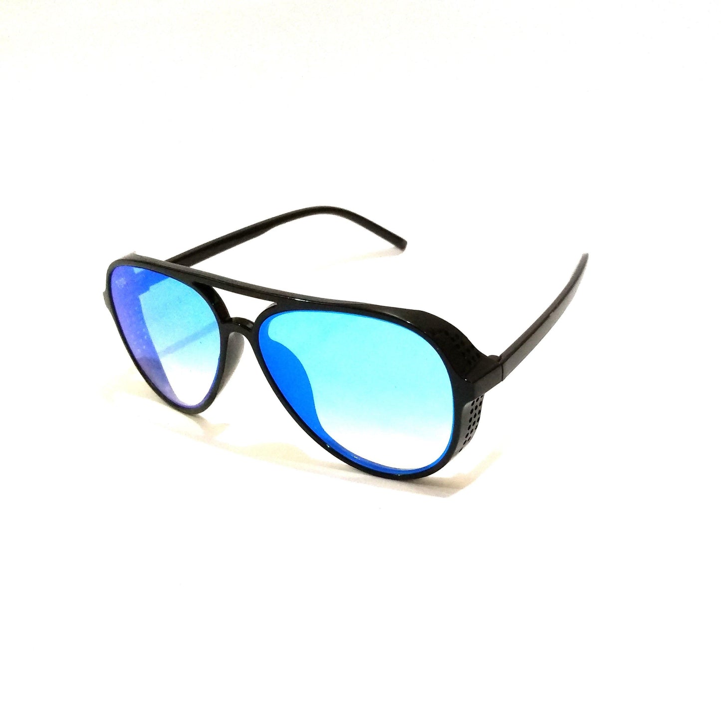 Buy Blue Mirror Steampunk Aviator Sunglasses for Men - Glasses India Online in India