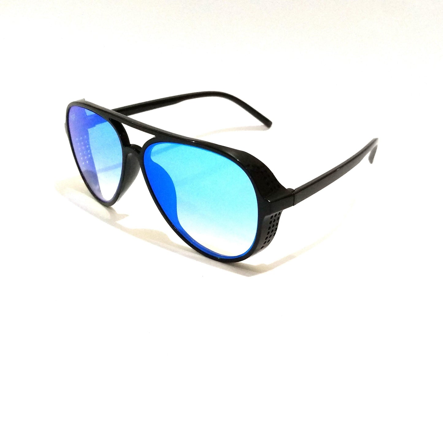 Buy Blue Mirror Steampunk Aviator Sunglasses for Men - Glasses India Online in India