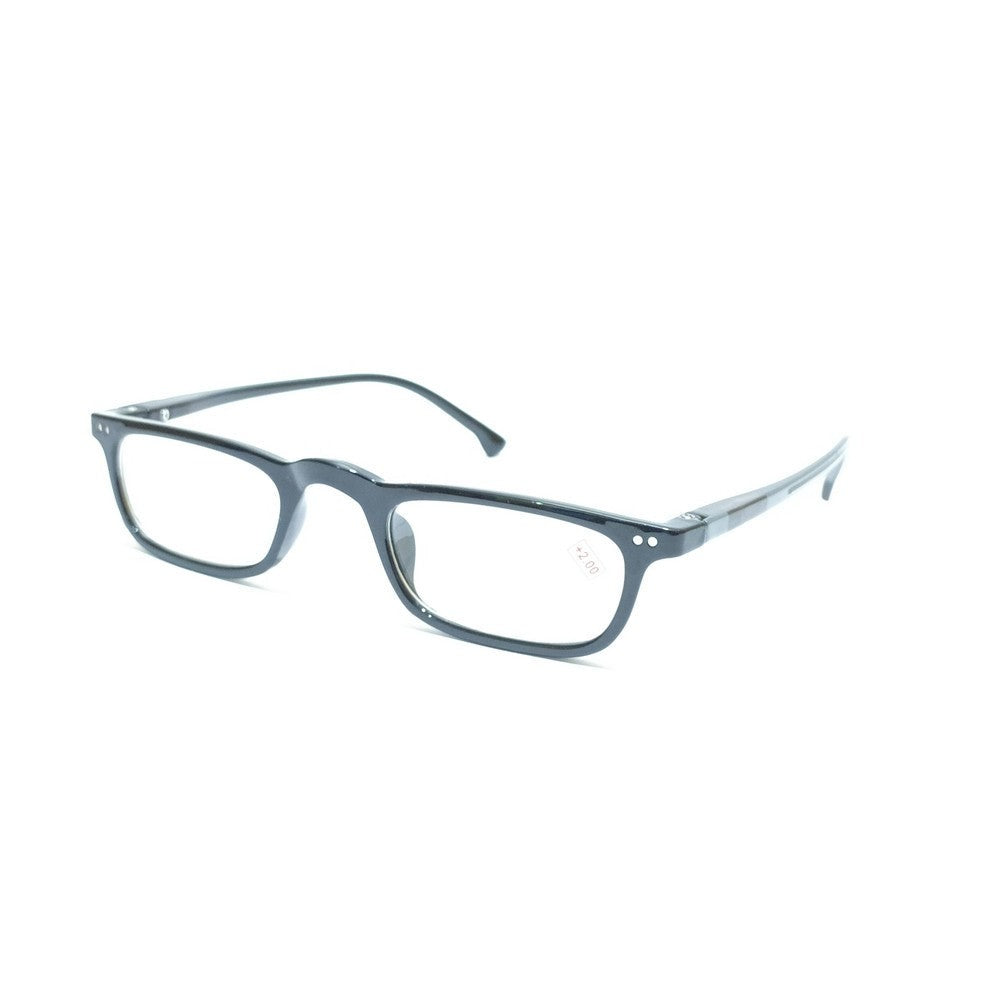 Slim Grey Reading Glasses For Men and Women with Spring P01SPGR