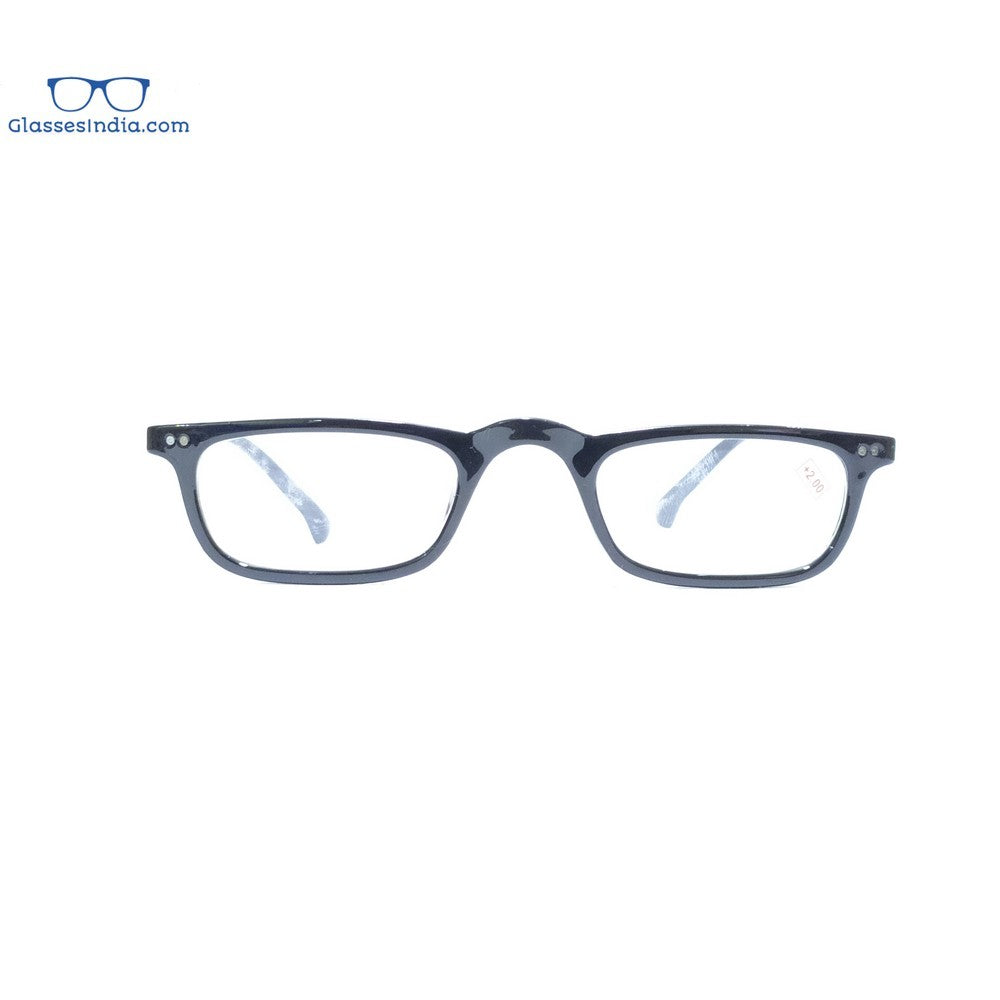 Slim Grey Reading Glasses For Men and Women with Spring P01SPGR