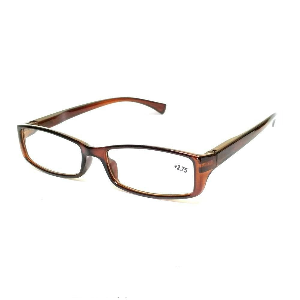 Brown Full Frame Plastic Reading Glasses 0125BR