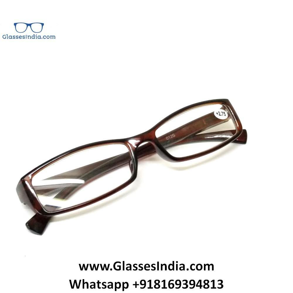 Brown Full Frame Plastic Reading Glasses 0125BR - Glasses India Online