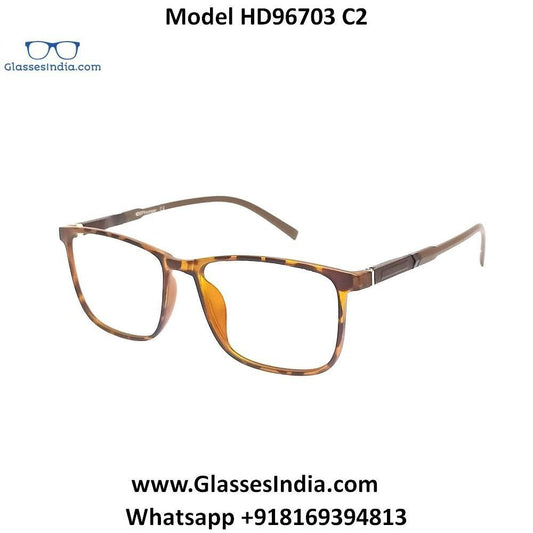 Buy Ultra Thin Light Weight Spectacle Frame Glasses for Men Women HD96703C2 - Glasses India Online in India