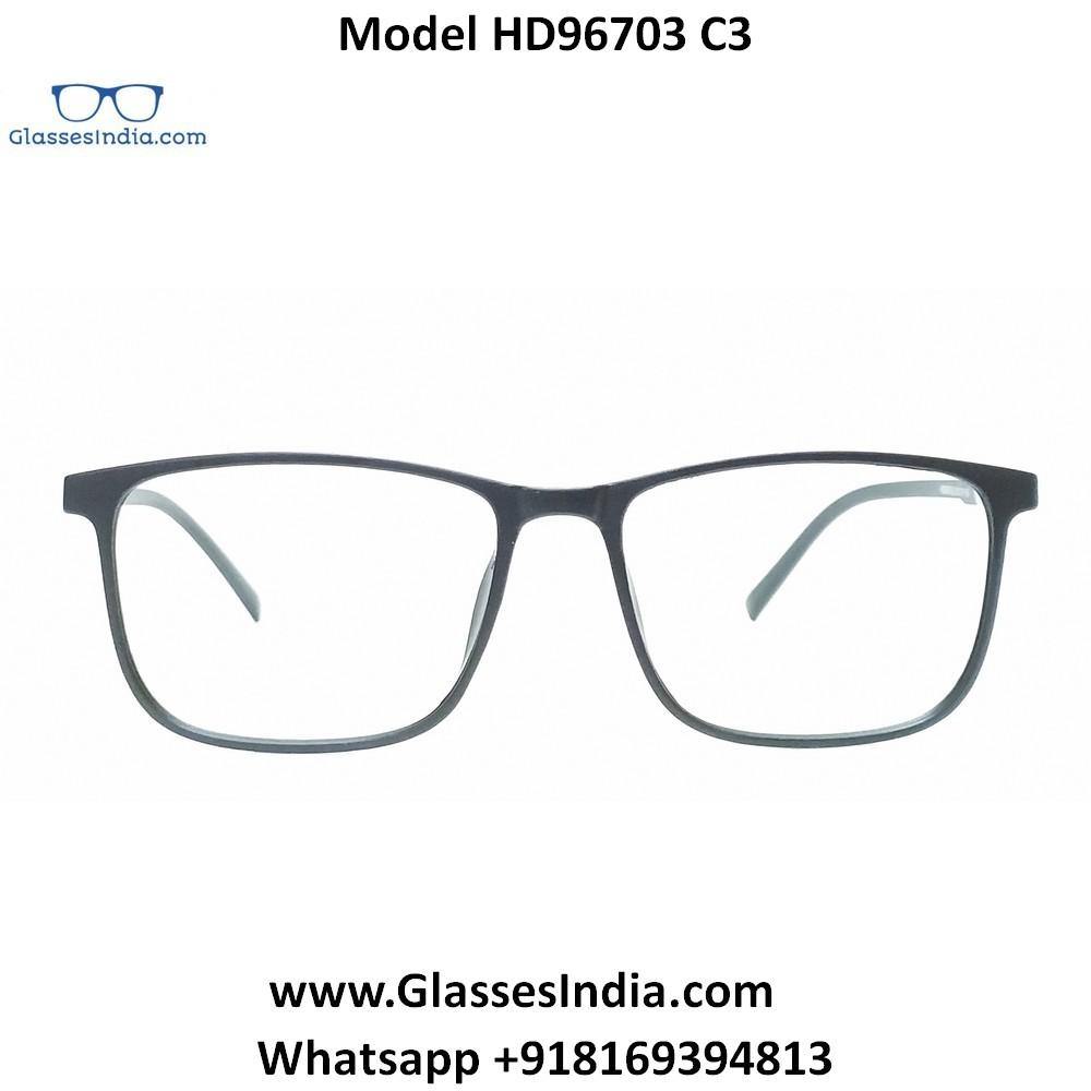 Buy Ultra Thin Light Weight Spectacle Frame Glasses for Men Women HD96703C3 - Glasses India Online in India