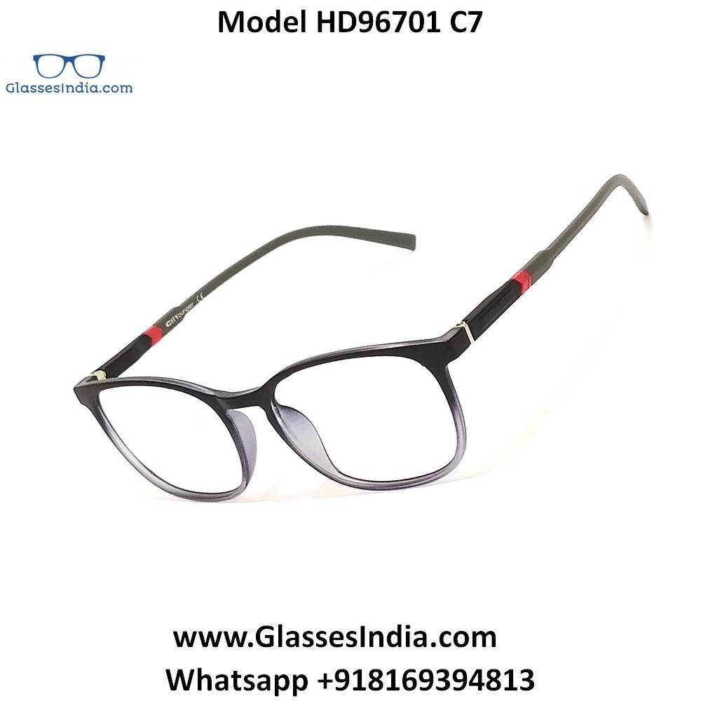 Buy Ultra Thin Lightweight TR90 Spectacle Frame Glasses for Men Women HD96701C7 - Glasses India Online in India