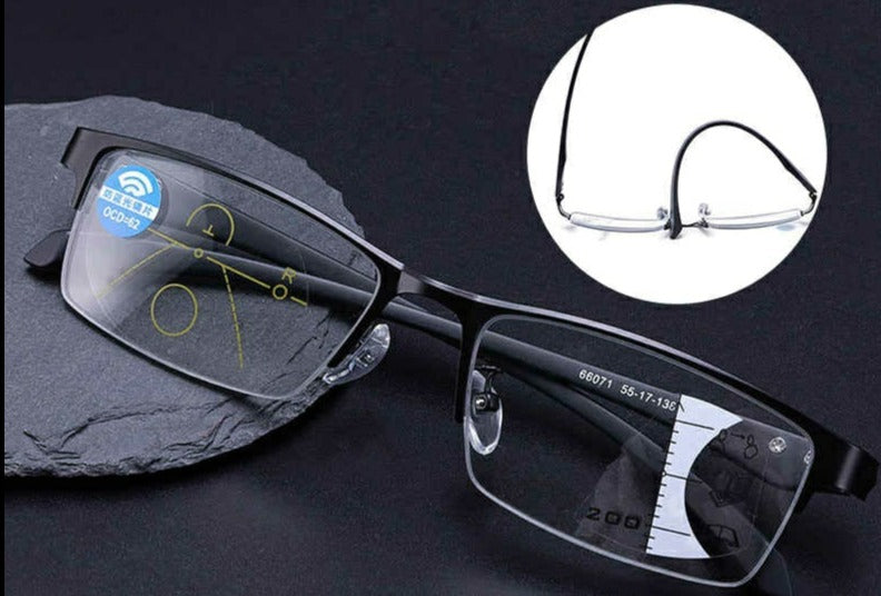 Progressive Reading Glasses with Blue Block Blue Arc Lens