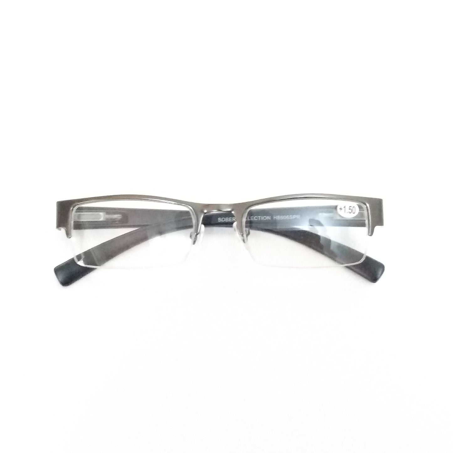 Unisex Semi Rimless Half Frame Rectangle Reading Glasses For Men Women with Spring - Glasses India Online