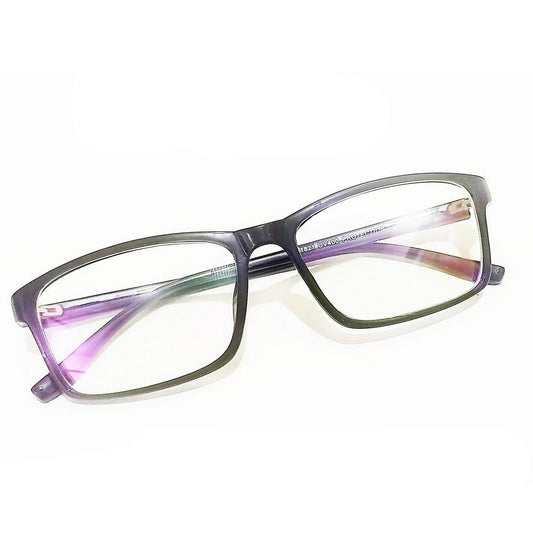 Buy Black Rectangle Full Frame Eyeglasses Spectacle Frame with Zero Power Clear Lens - Glasses India Online in India