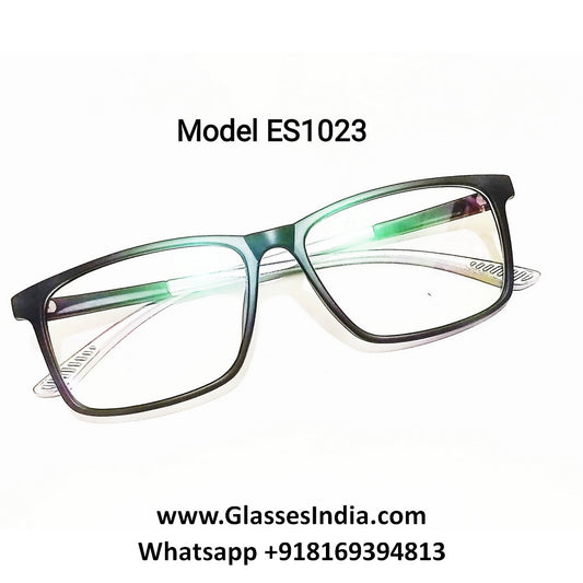 Large Rectangle Full Frame Eyeglasses Spectacle Frame with Zero Power Clear Lens