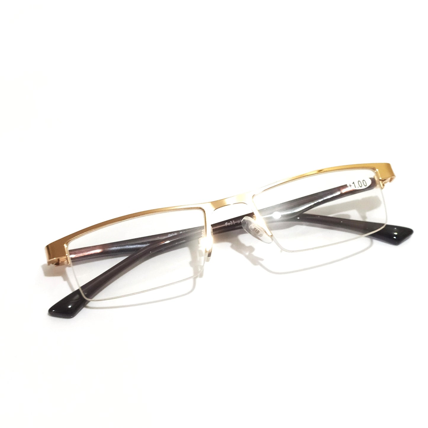 Rectangle Metal Half Frame Supra Reading Glasses for Men and Women