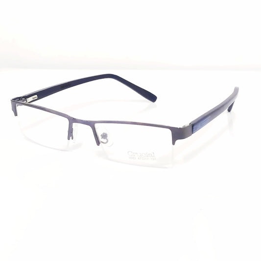 Grey Metal Supra Spectacle Frame Glasses For Women and Men