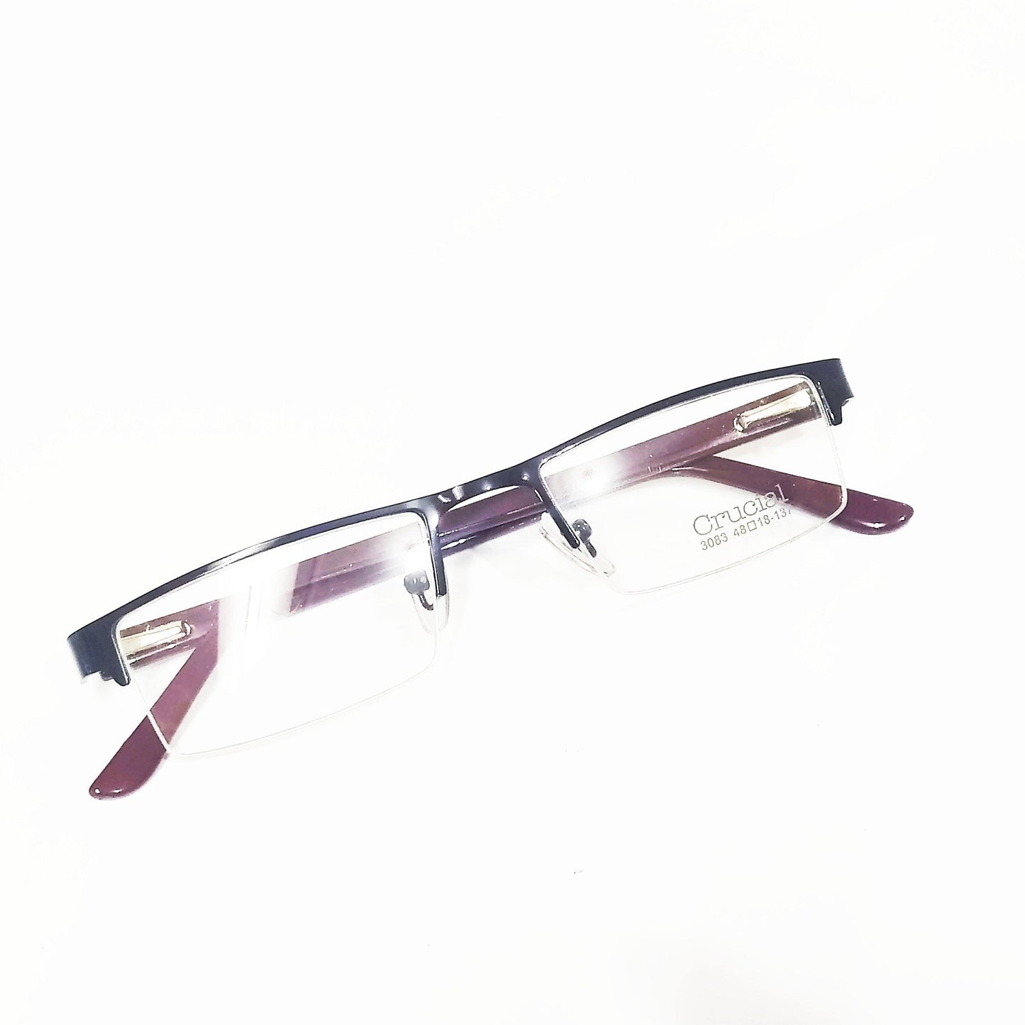 Buy Black Front Brown Side Metal Supra Spectacle Frame Glasses For Women and Men - Glasses India Online in India