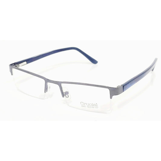 Grey Metal Supra Spectacle Frame Glasses For Women and Men