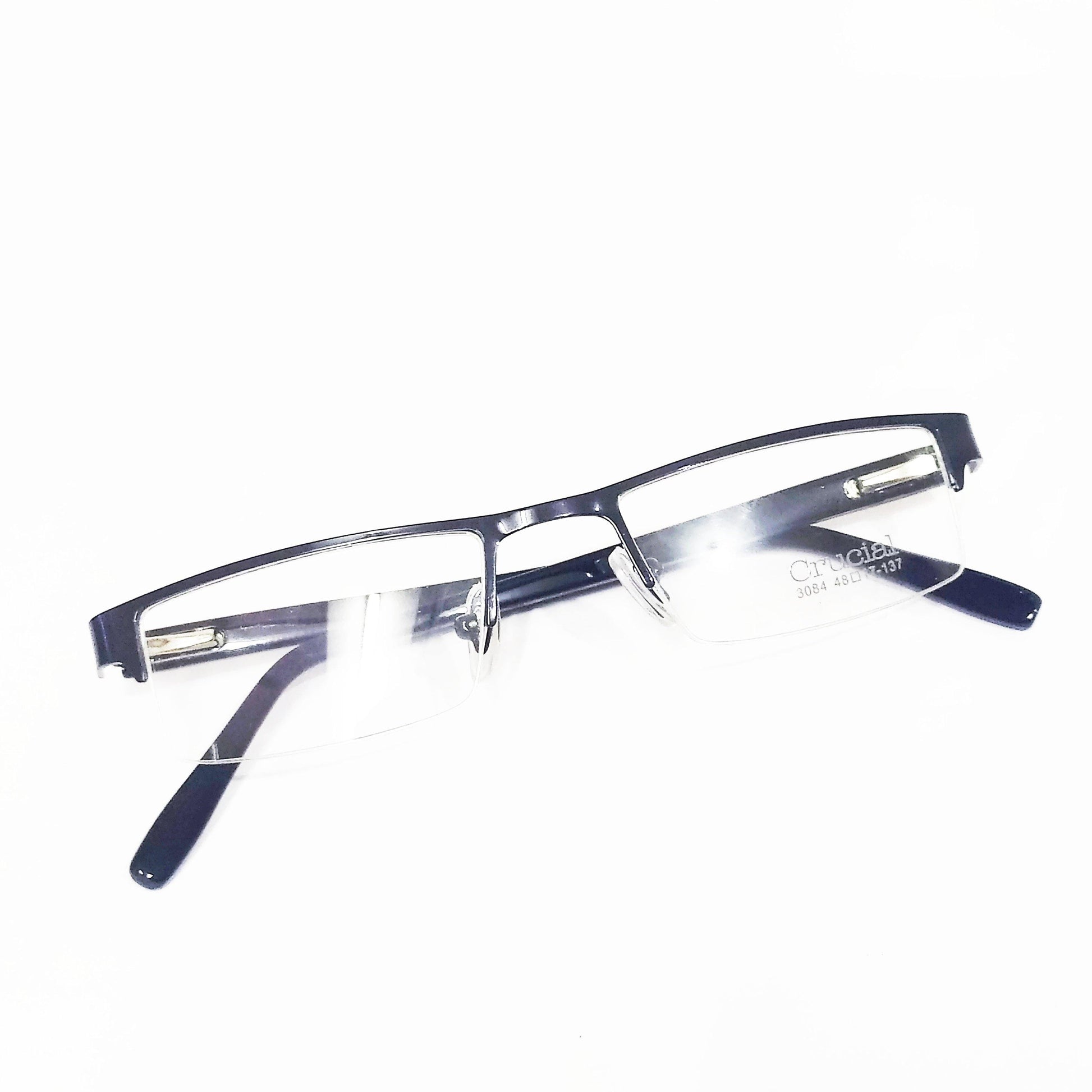 Buy Black Metal Supra Spectacle Frame Glasses For Women and Men - Glasses India Online in India