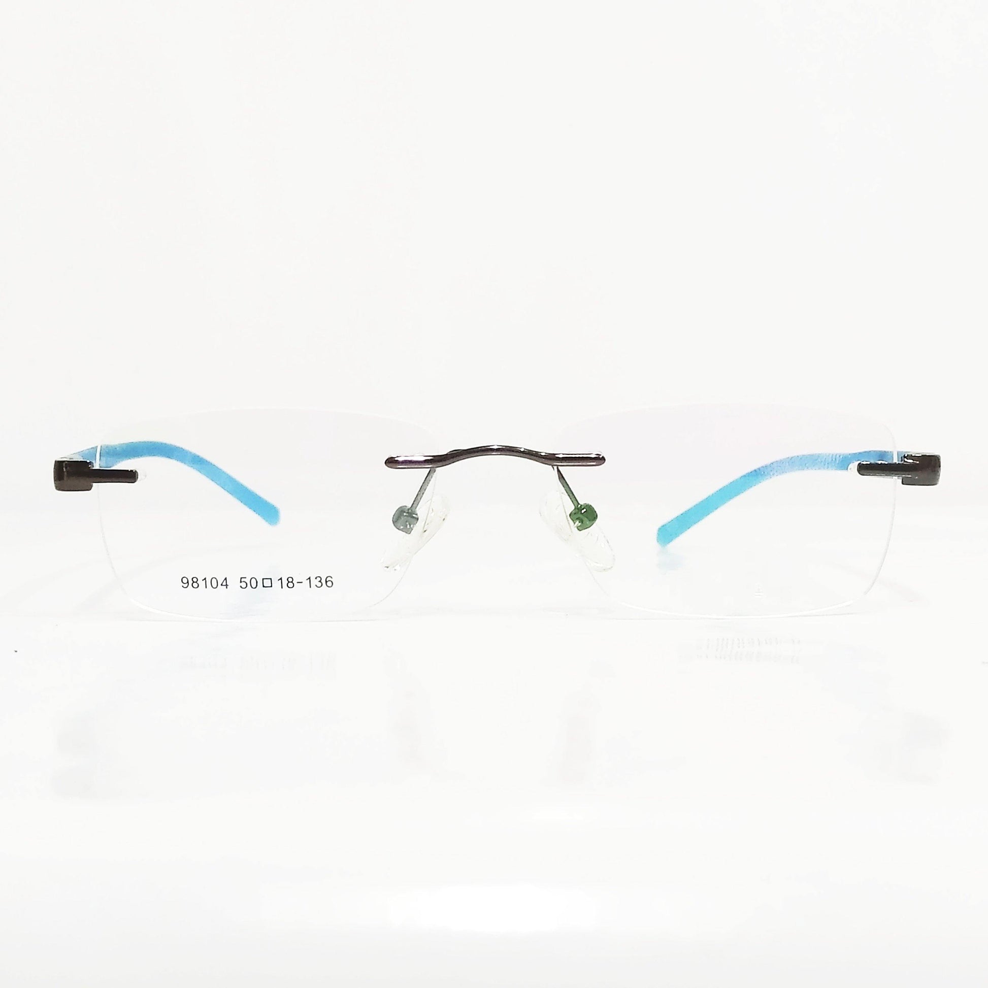 Buy Blue Rimless Spectacle Frame Glasses - Glasses India Online in India