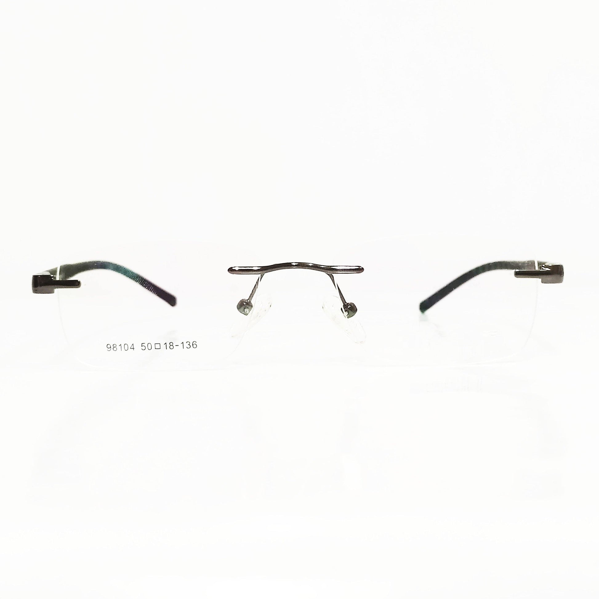 Buy Grey Black Rimless Spectacle Frame Glasses - Glasses India Online in India