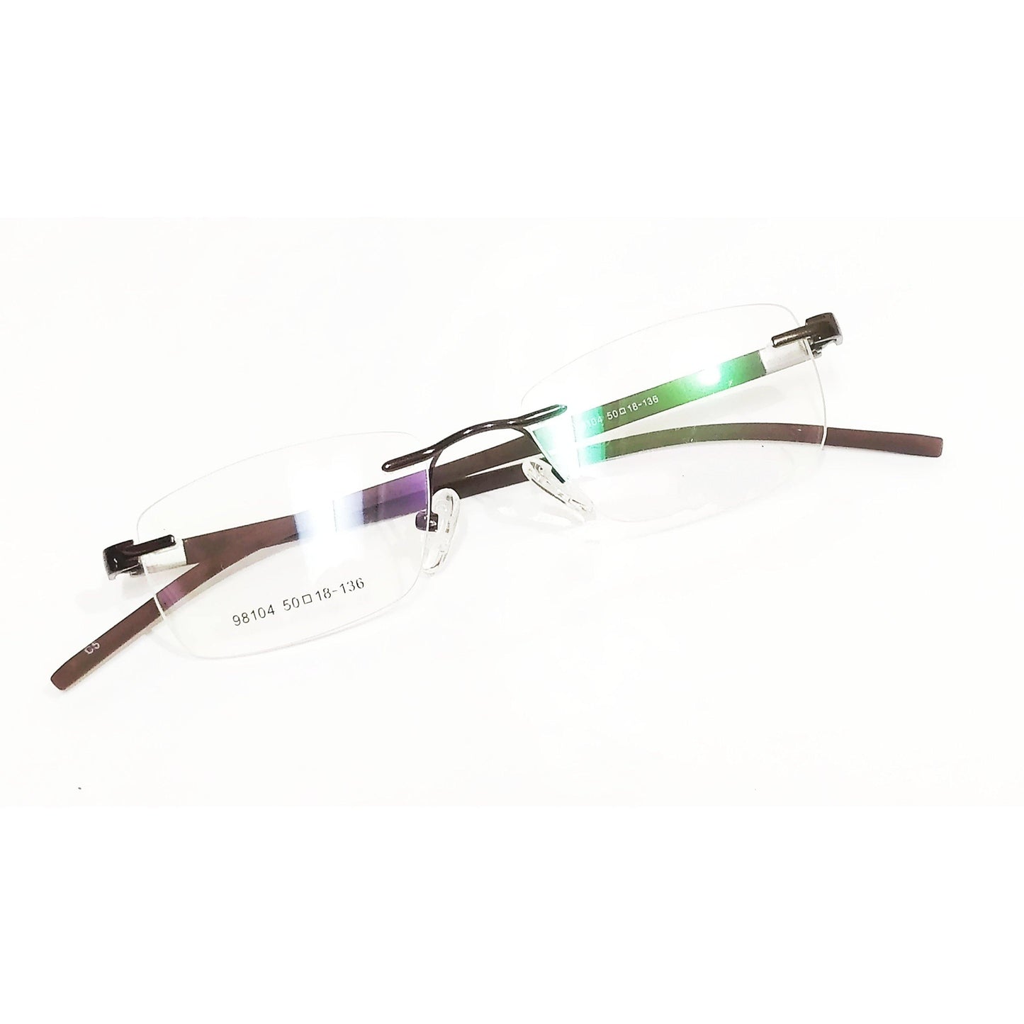Buy Brown Rimless Spectacle Frame Glasses - Glasses India Online in India