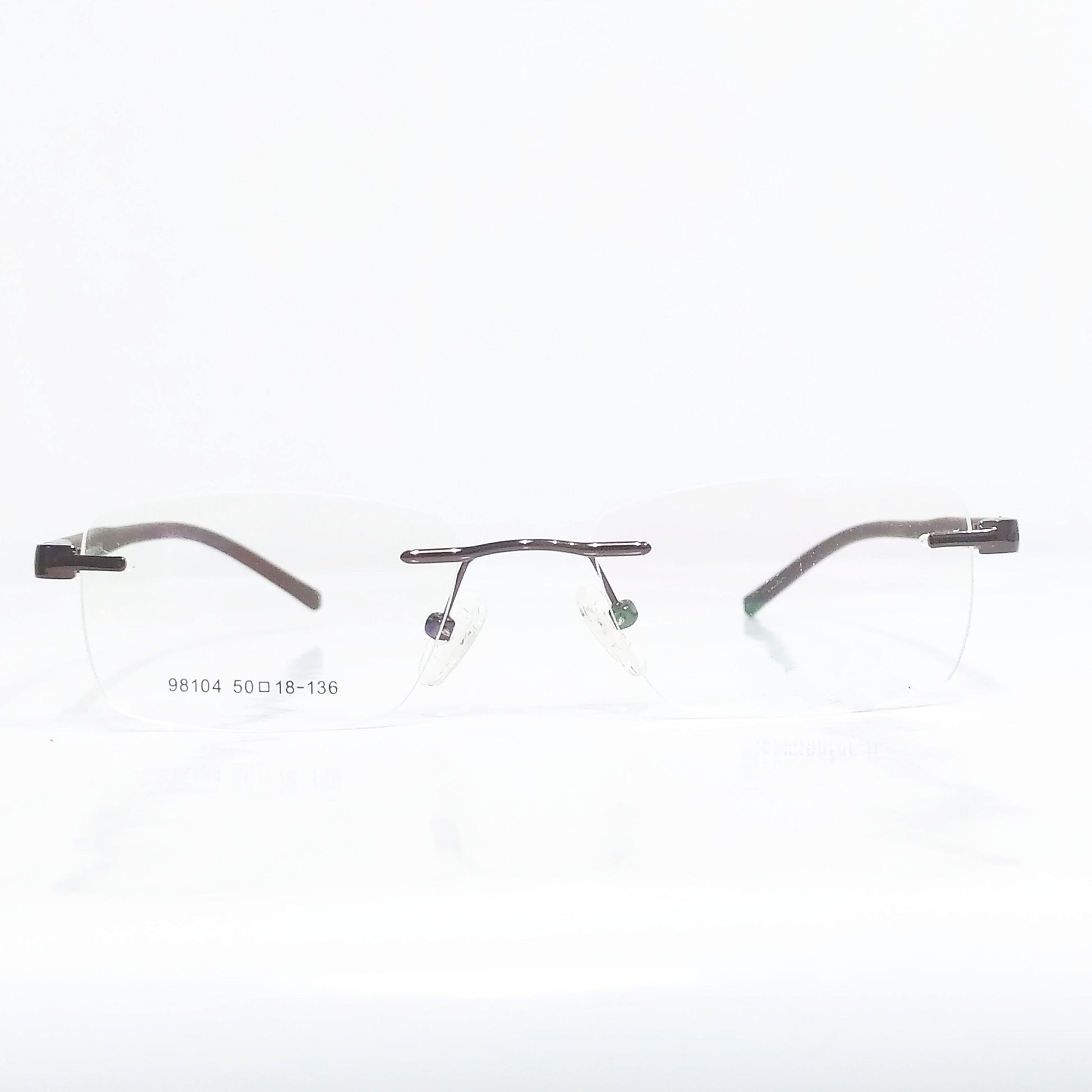 Buy Brown Rimless Spectacle Frame Glasses - Glasses India Online in India