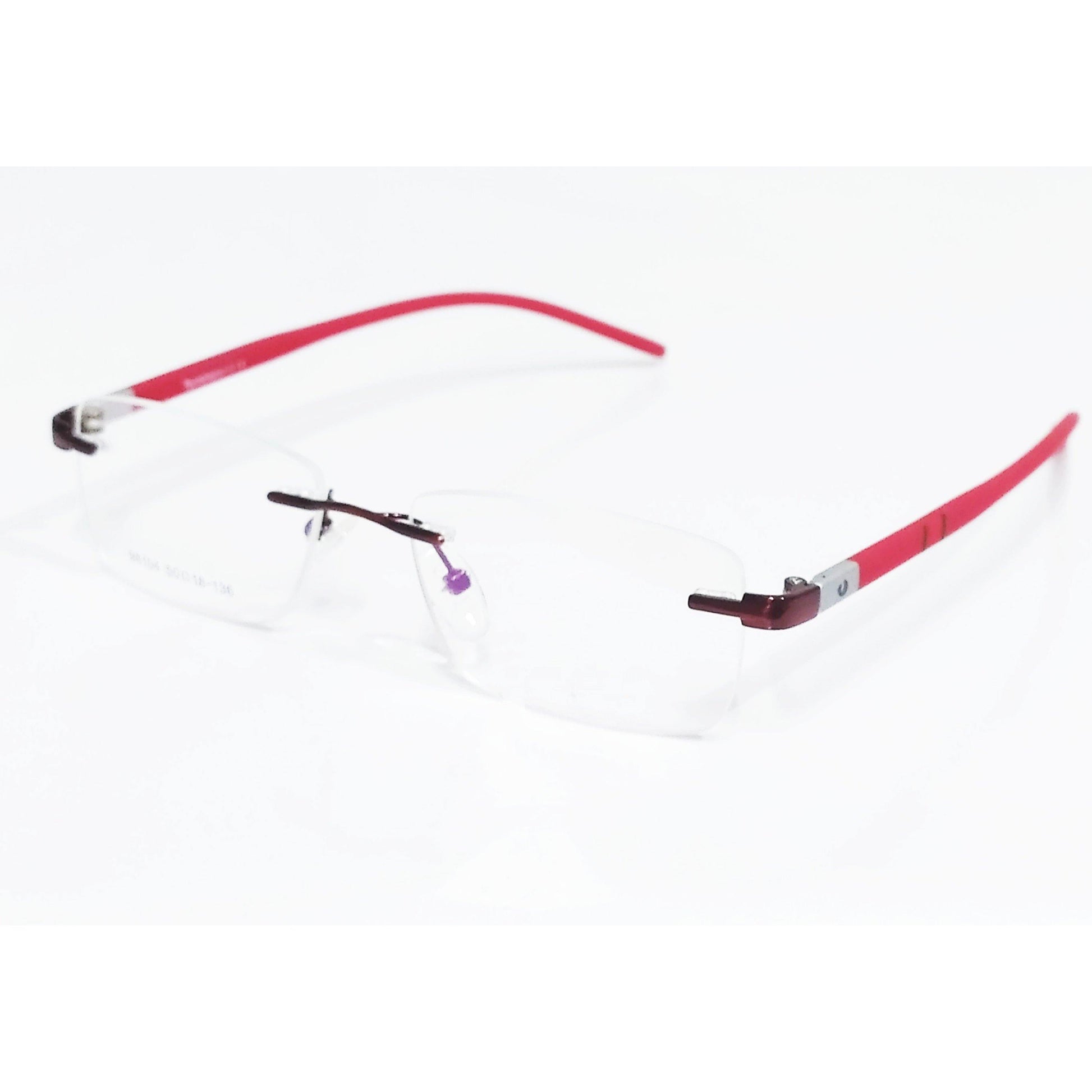 Buy Red Rimless Spectacle Frame Glasses - Glasses India Online in India