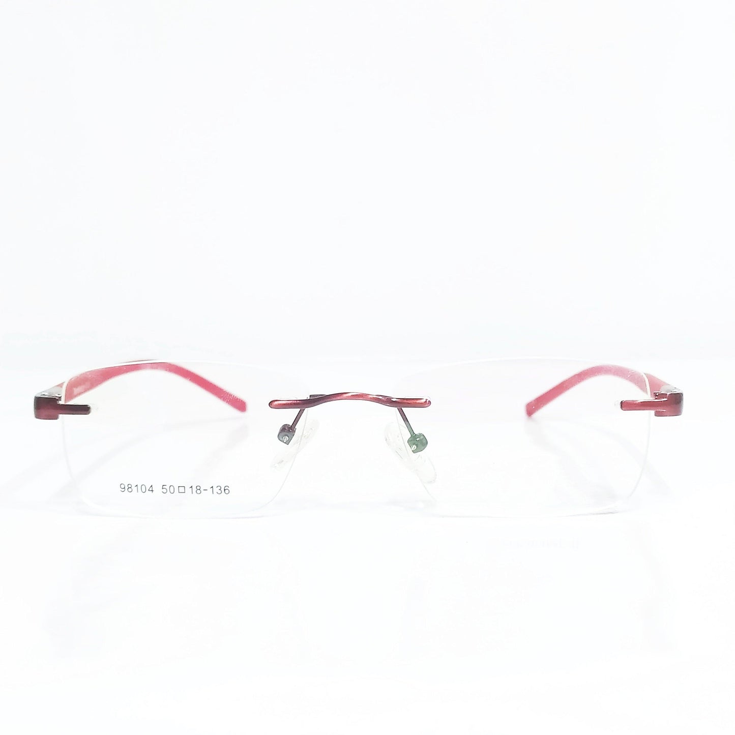 Buy Red Rimless Spectacle Frame Glasses - Glasses India Online in India