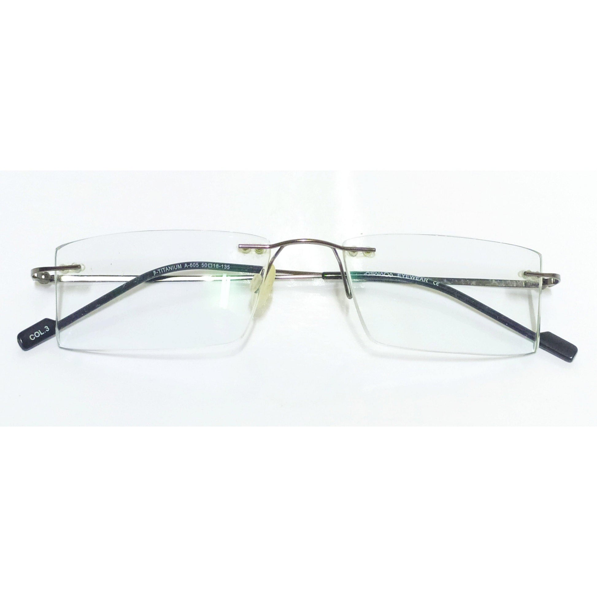 Buy Grey Rimless Computer Glasses with Blue Tint Anti Glare Coating Lens - Glasses India Online in India