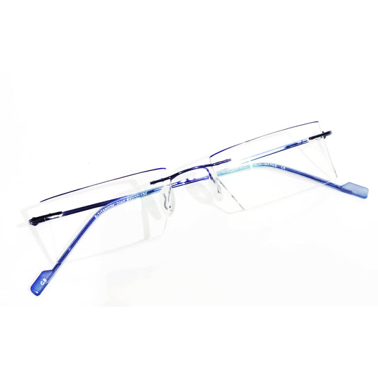Buy Blue Trendy Eyewear Rimless Reading Glasses - Glasses India Online in India