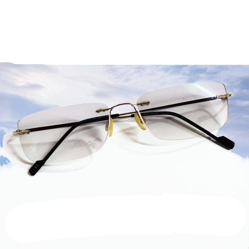 Buy Grey Tinted Rimless Computer Glasses with Anti Glare Glasses - Glasses India Online in India