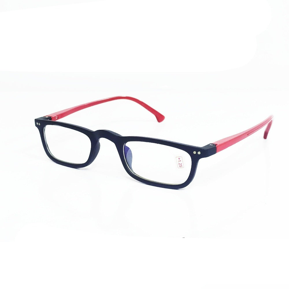 Buy Black Red Full Frame Computer Reading Glasses with Anti Glare Coating Power 1.25 - Glasses India Online in India