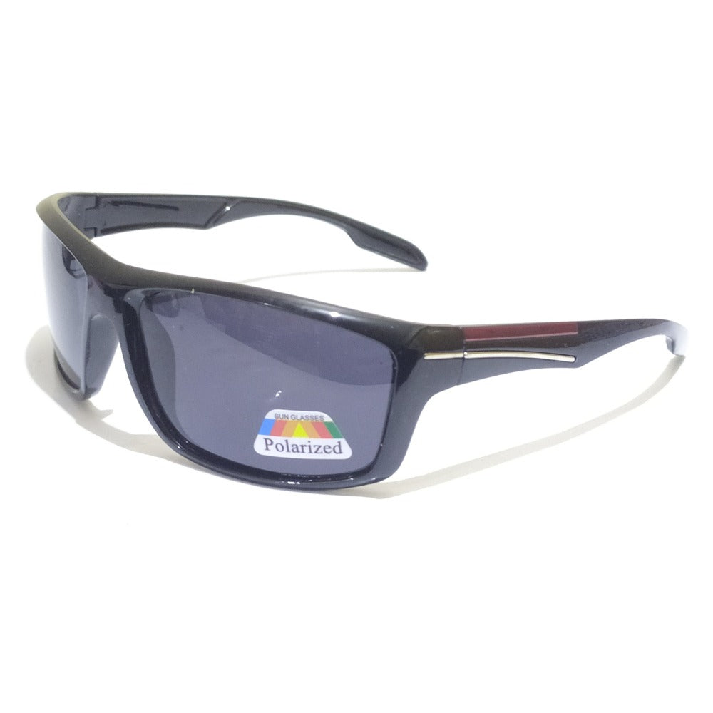 Wraparound Sports Polarized Sunglasses for Men and Women 10068SBK