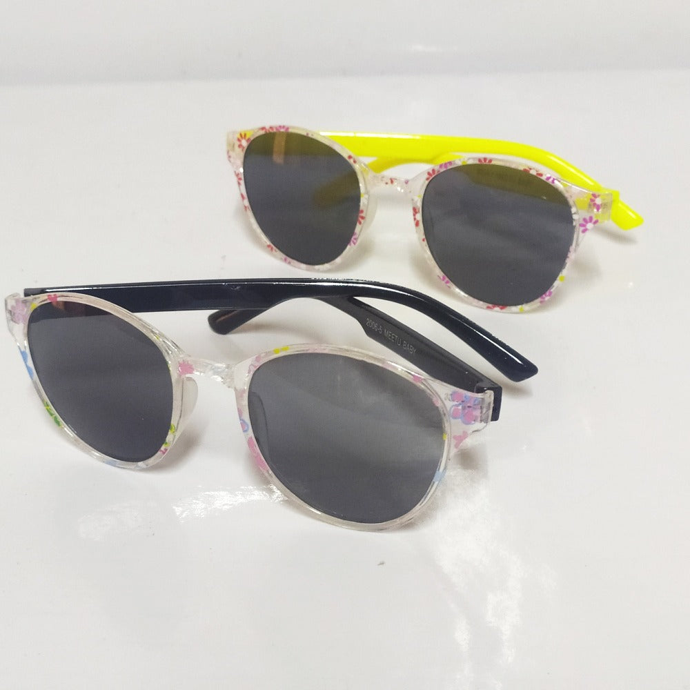 Set of 2 Printed Round Kids Sunglasses for 4 Year to 8 Year Old Kids