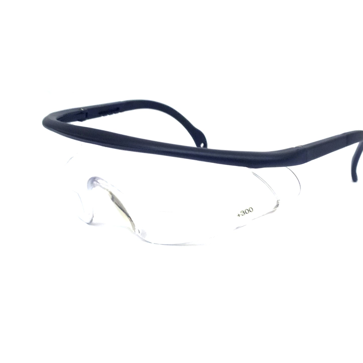 Bifocal Safety Glasses Clear +3.0 Bifocal Lens with Black Frame