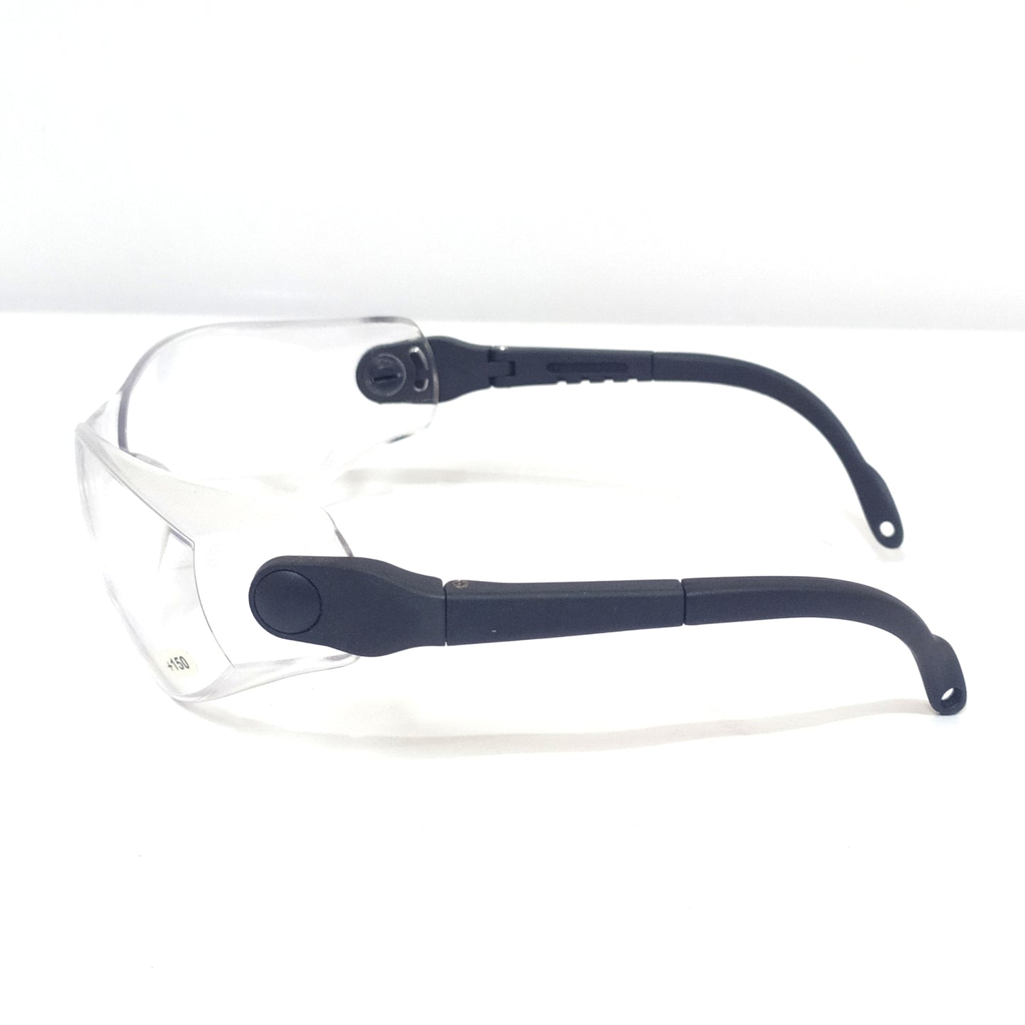 Bifocal Safety Glasses Clear +1.50 Bifocal Lens with Black Frame
