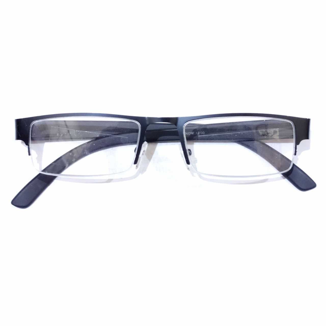 Supra Reading Glasses - Grey Rectangle Metal Frame with Spring Hinges