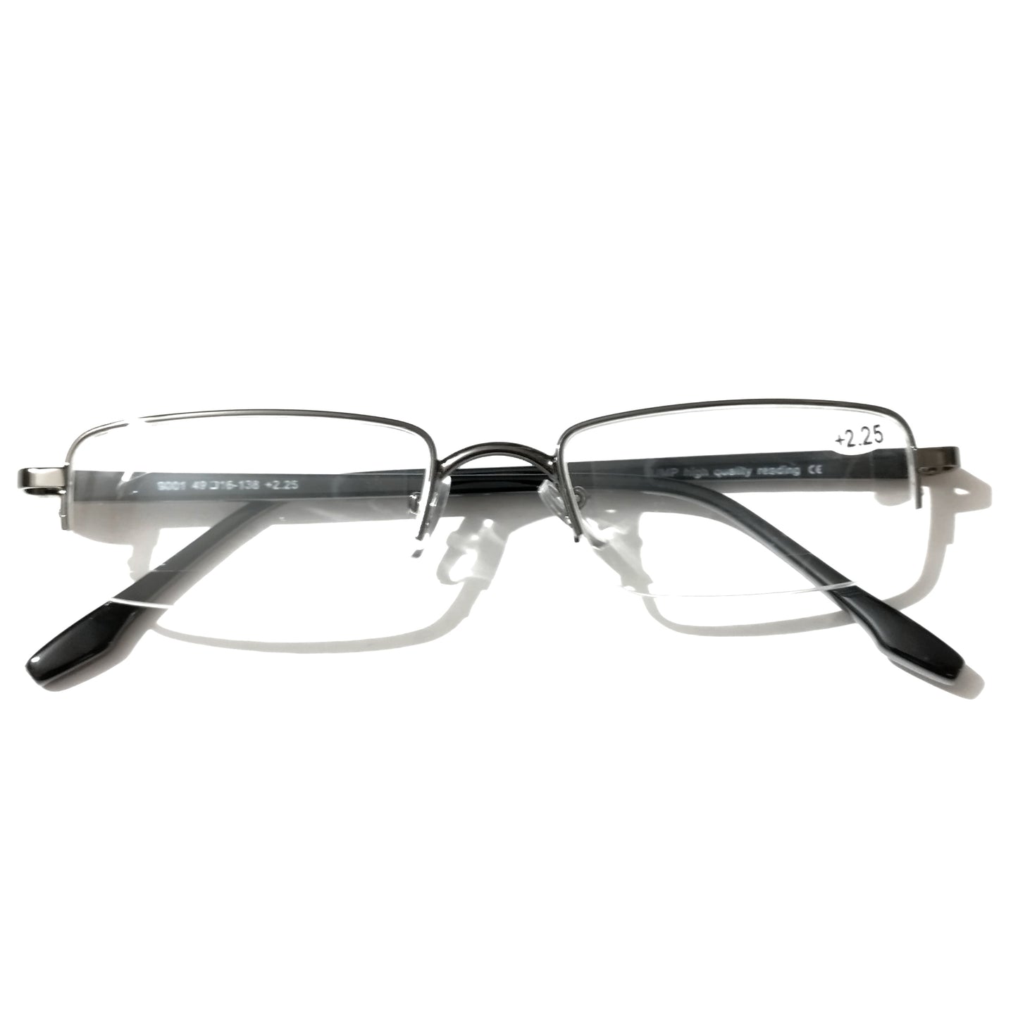 Grey Half Frame Reading Spectacles Glasses